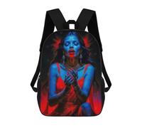 sinyumoney School Student Backpack Kali Goddess in Red Children's School Backpack 3D Printed Fashion Travel Rucksacks Boy School Bag 17inch
