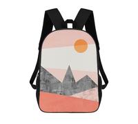 sinyumoney School Student Backpack Landscape Collage A1 Children's School Backpack 3D Printed Fashion Travel Rucksacks Boy School Bag 17inch