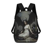 sinyumoney School Student Backpack Lilith Empress of The Hollowed Night, Goddess Lilith Children's School Backpack 3D Printed Fashion Travel Rucksacks Boy School Bag 17inch