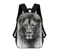 sinyumoney School Student Backpack Lion Wild Majesty Children's School Backpack 3D Printed Fashion Travel Rucksacks Boy School Bag 17inch