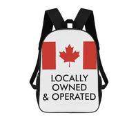 sinyumoney School Student Backpack LOCAL OPERATOR CANADA Children's School Backpack 3D Printed Fashion Travel Rucksacks Boy School Bag 17inch