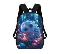 sinyumoney School Student Backpack Magical Hedgehog Children's School Backpack 3D Printed Fashion Travel Rucksacks Boy School Bag 17inch