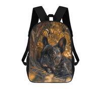 sinyumoney School Student Backpack Majestic French Bulldog Children's School Backpack 3D Printed Fashion Travel Rucksacks Boy School Bag 17inch