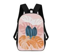 sinyumoney School Student Backpack Minimalist Floral 100 Children's School Backpack 3D Printed Fashion Travel Rucksacks Boy School Bag 17inch