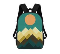 sinyumoney School Student Backpack Modern Geometries II Children's School Backpack 3D Printed Fashion Travel Rucksacks Boy School Bag 17inch