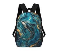 sinyumoney School Student Backpack Mystic Currents Kintsugi Art Children's School Backpack 3D Printed Fashion Travel Rucksacks Boy School Bag 17inch