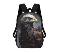sinyumoney School Student Backpack Oil Paint Eagle Portrait Children's School Backpack 3D Printed Fashion Travel Rucksacks Boy School Bag 17inch