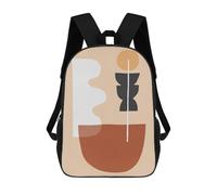sinyumoney School Student Backpack Organic Design 01 Children's School Backpack 3D Printed Fashion Travel Rucksacks Boy School Bag 17inch