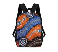 sinyumoney School Student Backpack Outback Sunset Canvas Children's School Backpack 3D Printed Fashion Travel Rucksacks Boy School Bag 17inch