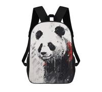 sinyumoney School Student Backpack Panda Japanese Painting Children's School Backpack 3D Printed Fashion Travel Rucksacks Boy School Bag 17inch