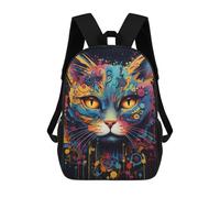 sinyumoney School Student Backpack Robot Cat Cyborg Children's School Backpack 3D Printed Fashion Travel Rucksacks Boy School Bag 17inch