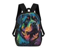 sinyumoney School Student Backpack Rottweiler Style 4 Children's School Backpack 3D Printed Fashion Travel Rucksacks Boy School Bag 17inch