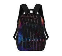 sinyumoney School Student Backpack Running Track Children's School Backpack 3D Printed Fashion Travel Rucksacks Boy School Bag 17inch