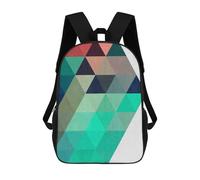 sinyumoney School Student Backpack Solids V Children's School Backpack 3D Printed Fashion Travel Rucksacks Boy School Bag 17inch
