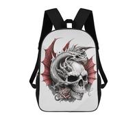 sinyumoney School Student Backpack The Last Dragon Children's School Backpack 3D Printed Fashion Travel Rucksacks Boy School Bag 17inch