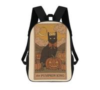 sinyumoney School Student Backpack The Pumpkin King Children's School Backpack 3D Printed Fashion Travel Rucksacks Boy School Bag 17inch