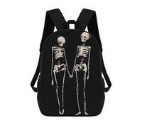 sinyumoney School Student Backpack Together Till Death Children's School Backpack 3D Printed Fashion Travel Rucksacks Boy School Bag 17inch