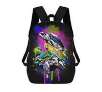 sinyumoney School Student Backpack Turtle Animals 1 Children's School Backpack 3D Printed Fashion Travel Rucksacks Boy School Bag 17inch
