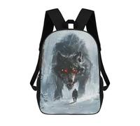 sinyumoney School Student Backpack Viking Fenrir Wolf Children's School Backpack 3D Printed Fashion Travel Rucksacks Boy School Bag 17inch