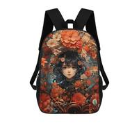 sinyumoney School Student Backpack Vintage Kawaii Anime Girl Children's School Backpack 3D Printed Fashion Travel Rucksacks Boy School Bag 17inch