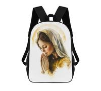 sinyumoney School Student Backpack Virgin Mary Painting Children's School Backpack 3D Printed Fashion Travel Rucksacks Boy School Bag 17inch