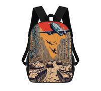 sinyumoney School Student Backpack War Tank Children's School Backpack 3D Printed Fashion Travel Rucksacks Boy School Bag 17inch