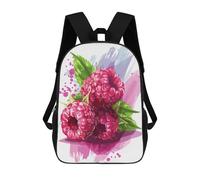sinyumoney School Student Backpack Watercolor Raspberries Children's School Backpack 3D Printed Fashion Travel Rucksacks Boy School Bag 17inch