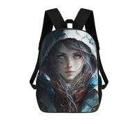 sinyumoney School Student Backpack Winter's Embrace Children's School Backpack 3D Printed Fashion Travel Rucksacks Boy School Bag 17inch