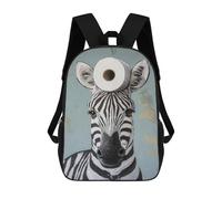 sinyumoney School Student Backpack Zebra with Toilet Paper Children's School Backpack 3D Printed Fashion Travel Rucksacks Boy School Bag 17inch
