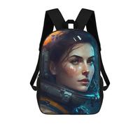 sinyumoney Sci Officer Ronaldo Backpack, Children's Backpack, Student School Bag, Book Bag, 3D Printed School Bag For Boys And Girls, 17inch