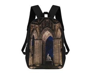 sinyumoney Scott Monument Edinburgh School Backpack Work Laptop Backpack Rucksack Bag for Teenage Girls Boys Women Men 17inch