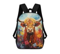 sinyumoney Scottish Highland Cow Backpack School Bag Water Resistant School Bag Business Backpack for Girls Boys Teenage 17inch