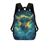 sinyumoney Scottish Highland Cow School Backpack Work Laptop Backpack Rucksack Bag for Camping Outdoor Adventures And Daily Travel 17inch