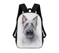 sinyumoney Scottish Terrier Painting Backpacks Kids Student Schoolbag 3D Printed Backpacks Elementary And Middle School Students Backpacks for Boys Girls 17inch