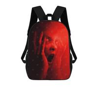 sinyumoney Screaming Face in Red Backpack School Bag Daypacks Business Backpack Water Resistant Bookbag for Men/Women 17inch