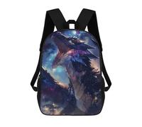 sinyumoney Screaming Galaxy Dragon School Bag Bookbag 3D Printed Children's Backpacks for Kids Boy Girl Book Bags Kids School Bag Travel Rucksacks 17inch