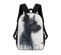 sinyumoney Scruffy Vigilance School Bags Water Resistant Travel Backpack Computer Bag for School/Work/Travel 17inch