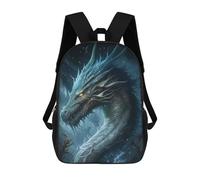 sinyumoney Sea Dragon Kids' Backpack 3D Printing School Bag Boys Cool Daypacks Casual Knapsack Fun Back Bag for Kids And Teenager 17inch