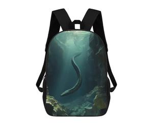 sinyumoney Sea Serpent Eel in Cave Backpack School Bag Backpack For Girls Boys Backpacks Large Capacity Kids Backpack Lightweight School Bags For Kids Students 17inch