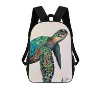 sinyumoney Sea Turtle Rucksacks 3D Printed Children Backpacks Fashion Casual Daypack Cute Travel Bags Outdoor Casual Daypack for Boy And Girl 17inch