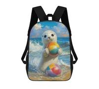 sinyumoney Seal Playing with Beach Balls Backpack School Bag Large Water Resistant Laptop Backpack for Girls Boys Teenage 17inch