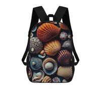 sinyumoney Seashell Collection Kids Backpack, Backpack School Bag, Backpacks Kids School 3D Printed School Bags for Elementary And Middle School Students Teens Birthday Gift 17inch