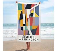 sinyumoney Seattle Washington Basics Towel Set Water Absorbent Bathroom Beach Towel for Spa Gym Hotel & Everyday Bathroom 130cm*80cm