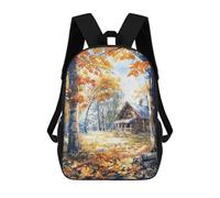 sinyumoney Secluded Autumn Cabin Rucksack Lightweight Casual Daypack School Backpacks for Campus Outdoor Travel Sports 17inch