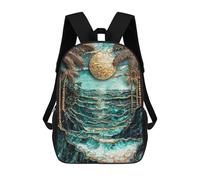 sinyumoney Secret Paradise Beach Children's School Backpack Fashion Casual Children's Backpacks 3D Printed School Bags Boy Large Backpack 17inch