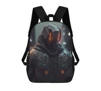 sinyumoney Security Robot 3D Printed School Backpack Casual Children's Backpacks 3D Printed School Bag for Boys Elementary And Middle 17inch