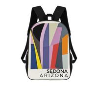 sinyumoney Sedona Arizona Poster Backpack School Large Water Resistant Laptop Backpack for School/Work/Travel 17inch