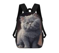 sinyumoney Selkirk Rex Cat Oil Paint Rucksack Rucksack Casual Daypacks School Work Travel Bag for Camping Outdoor Adventures And Daily Travel 17inch