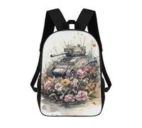 sinyumoney Send Flowers Not Tanks 3D Printed School Bag Children's School Backpack Schoolbags Travel Backpacks Casual Fashion Bag for Kids School Students 17inch