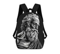sinyumoney Seneca Philosopher School Backpack Lightweight Schoolbag Dayback Bookbag College for Teenage Girls Boys Women Men 17inch